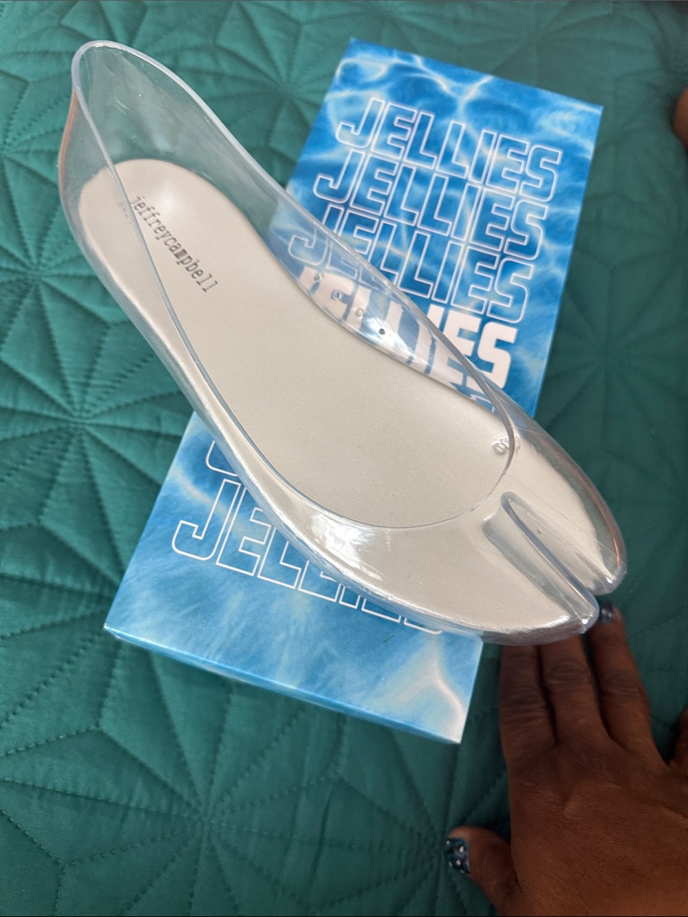 Jeffrey Campbell Clear Split-Toe Jelly Flat - Transparent